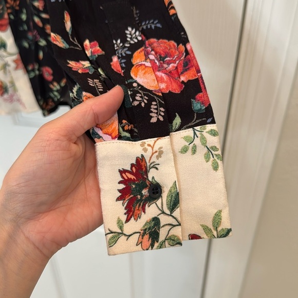 Maje Ciller Patchwork Floral Print Shirt Size Small - Picture 9 of 13